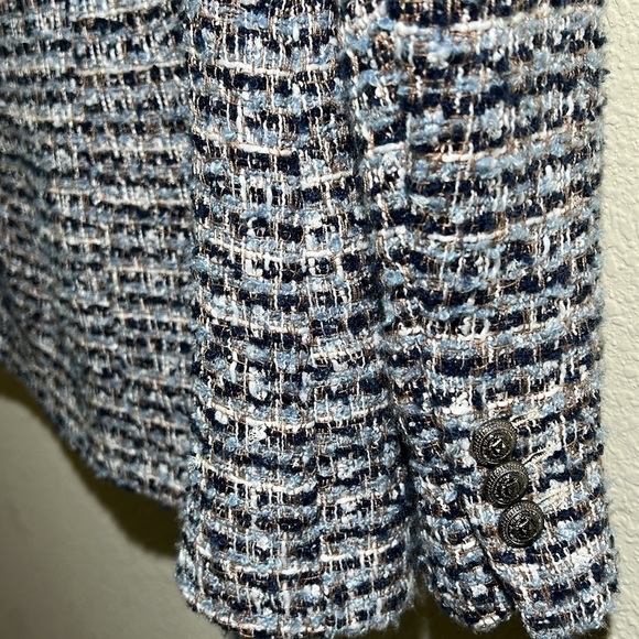 ZARA Double Breasted Blazer Textured Tweed Weave - Picture 10 of 12